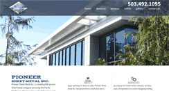 Desktop Screenshot of pioneersheetmetalinc.com
