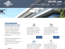 Tablet Screenshot of pioneersheetmetalinc.com